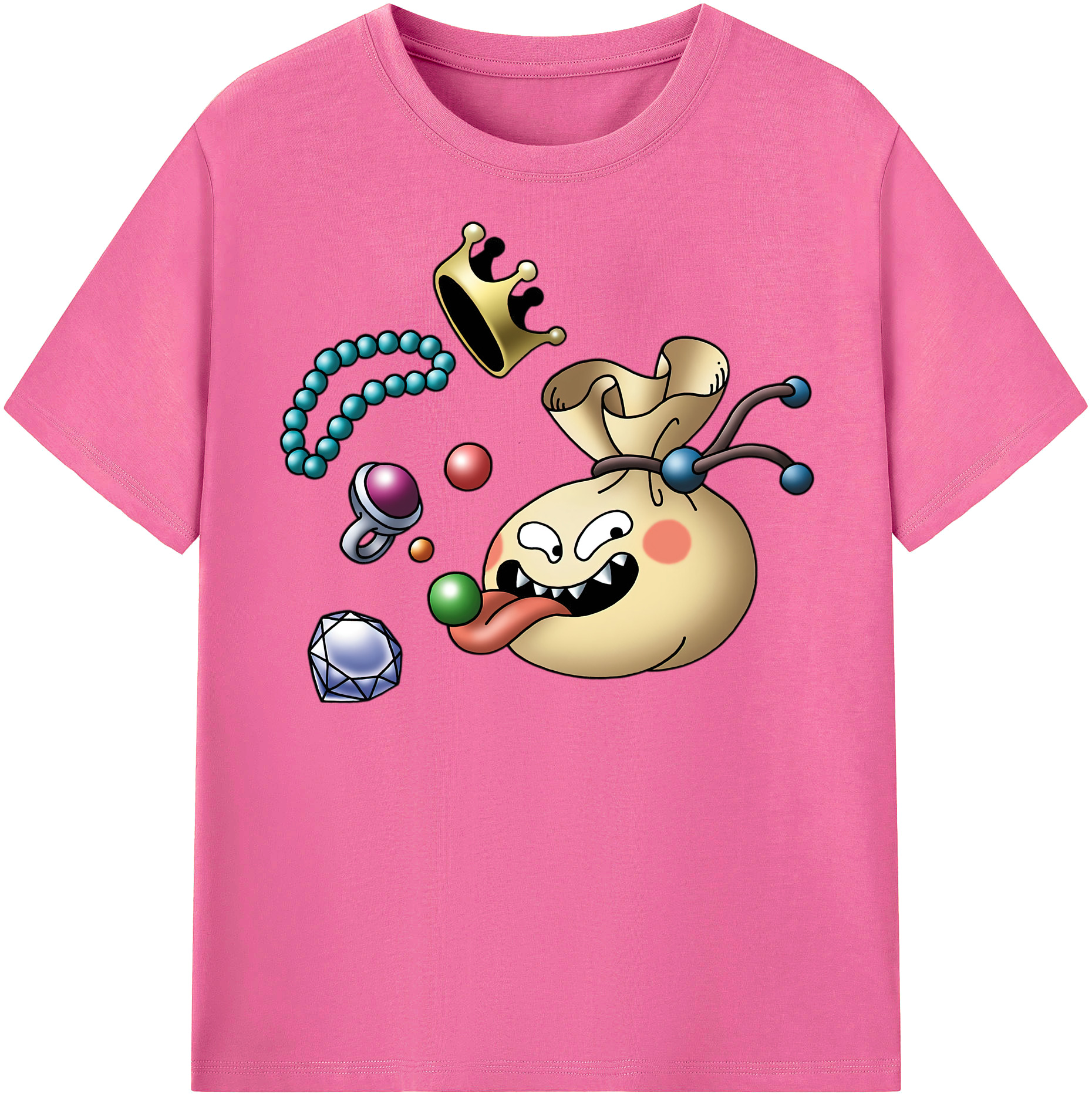 （画像用） ドラゴンクエスト Doragon Kuesuto Dragon Quest レディースカジュアルプリントTシャツ（綿100％）